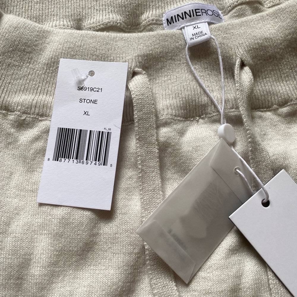 🌹 Minnie Rose Cotton & Cashmere Funnel neck Sweater XL Stone… - Picture 6 of 17